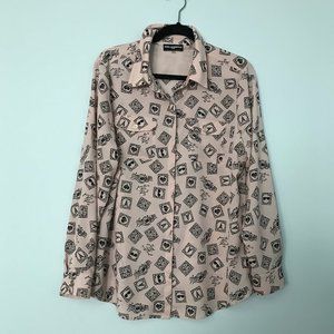 KARL LAGERFELD PALE PINK SHIRT PARIS SUNGLASSES